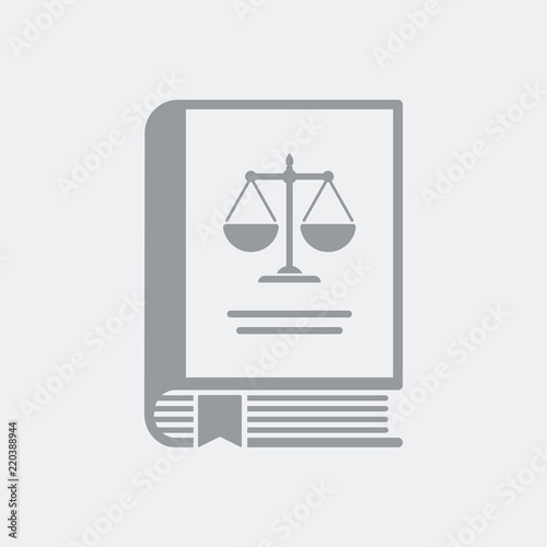 Law book flat icon