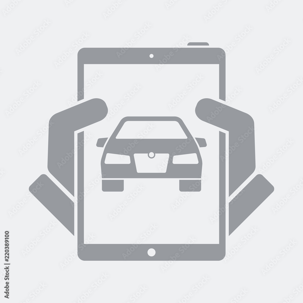 Automotive online website on tablet Automotive online website on tablet