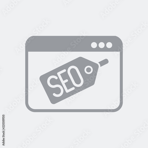 Seo label on computer window