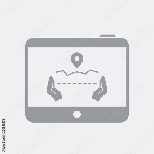 Distance measurement on tablet