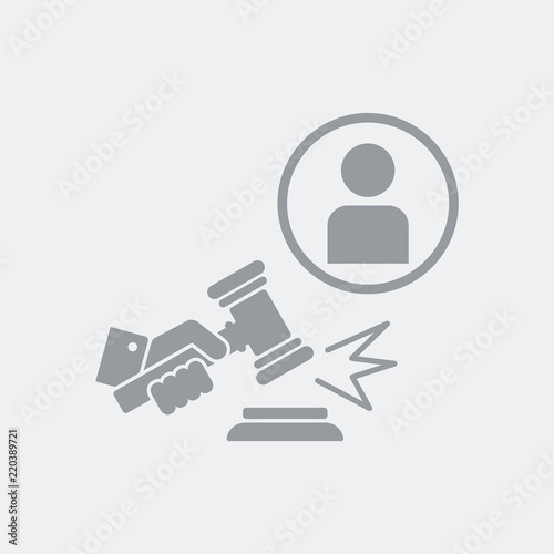 Icon of defendant and sentence