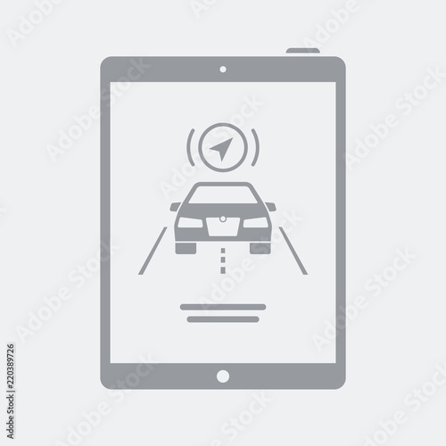 Automotive road navigator on tablet