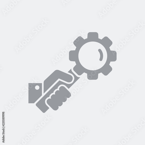 Search settings flat icon