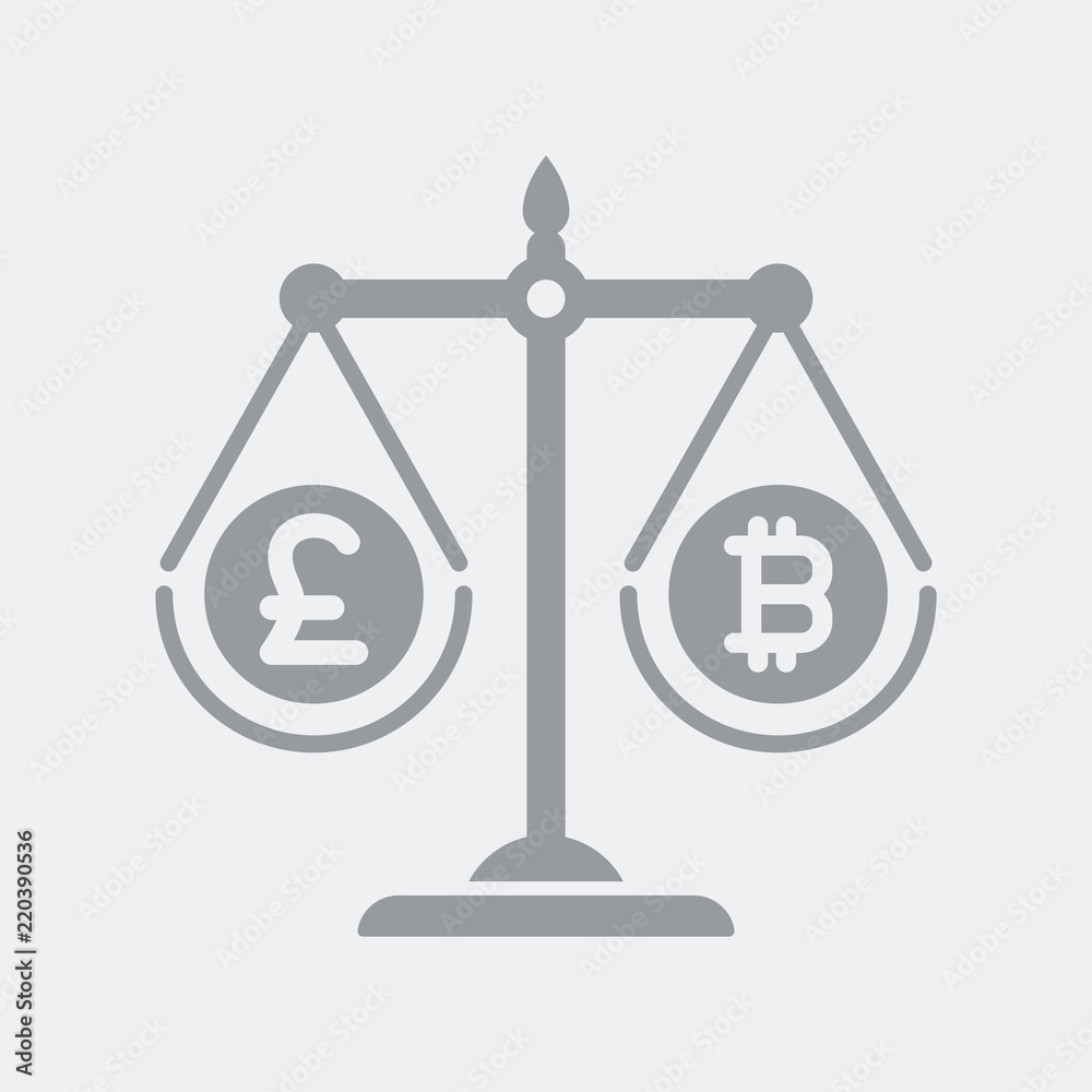 Scale compare Sterling and Bitcoin