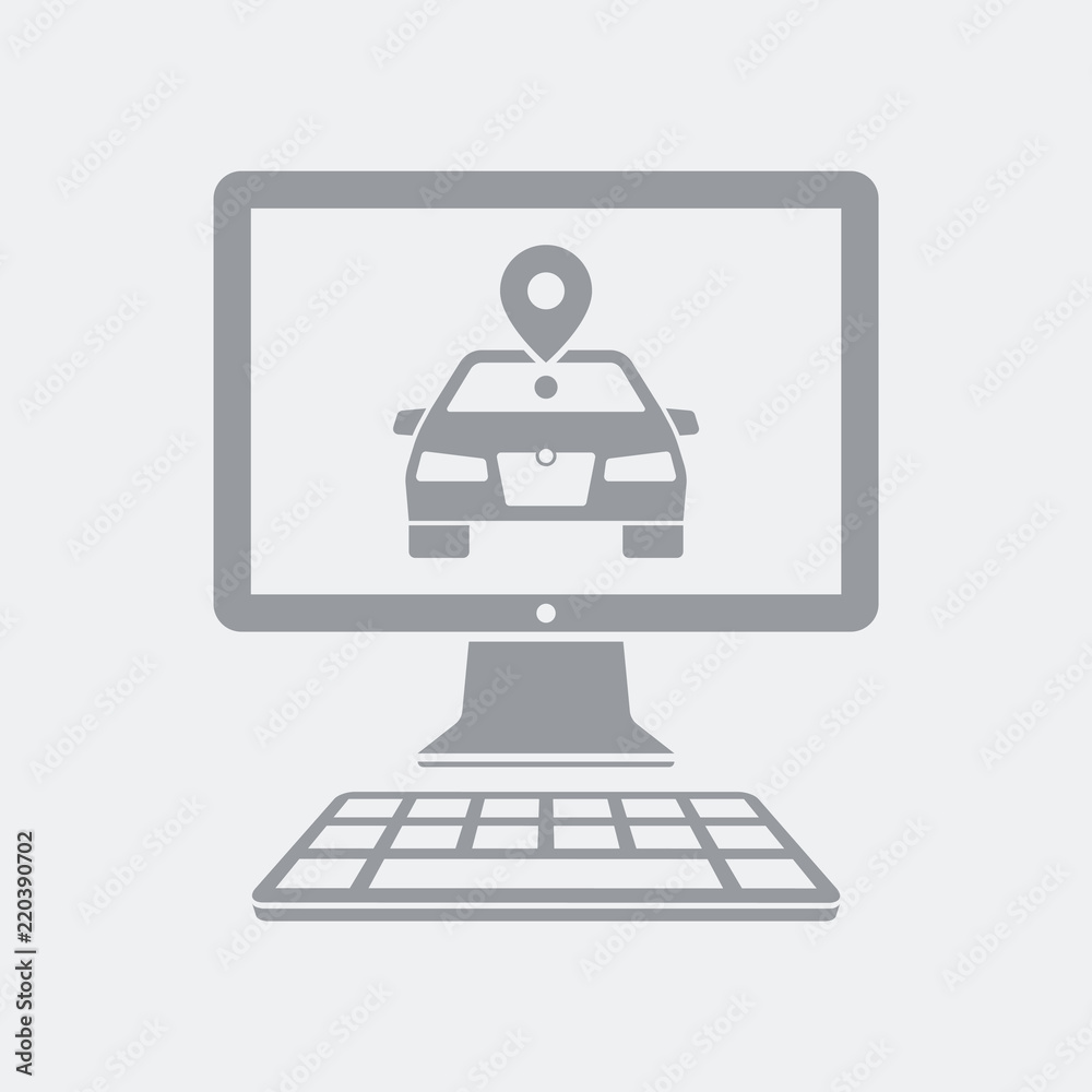 Car position on computer Car position on computer
