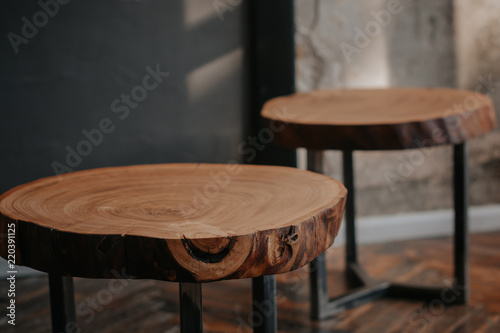 Tree. Wood carving. Wooden products. Interior. Beautiful decor. Style. Table. Elements of the interior. Loft style