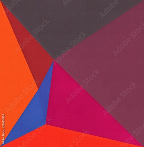 Multicolor polygonal abstract background. Triangular bright texture. Geometric modern painted on canvas. Stock. Graphic design pattern. Low poly wallpaper.