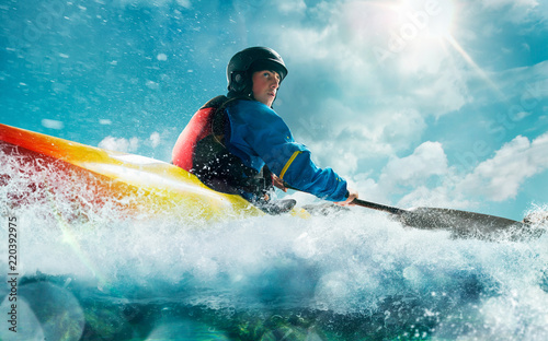 Whitewater kayaking, extreme kayaking © VIAR PRO studio