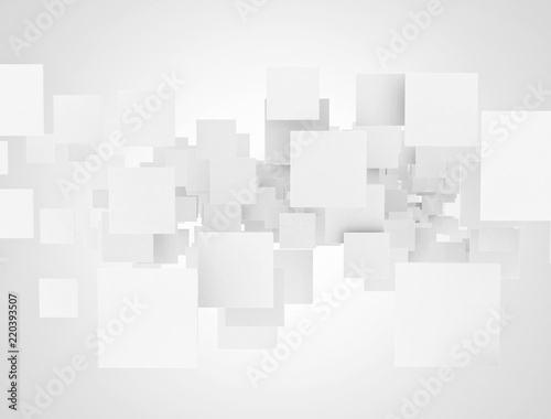 Fototapeta White overlapping blank squares