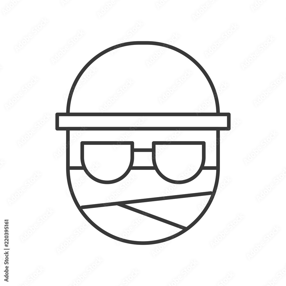 invisible man, halloween character editable stroke icon invisible man, halloween character editable stroke icon