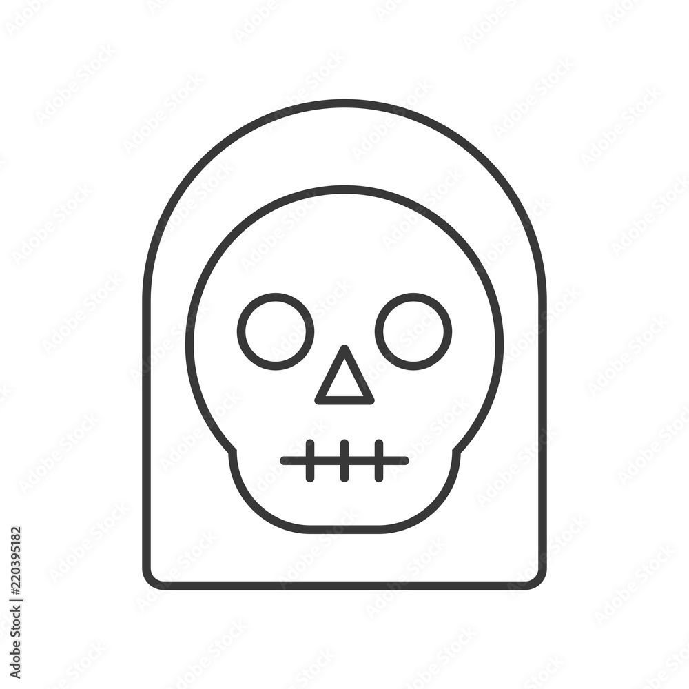 angel of death under black hood, halloween character editable stroke