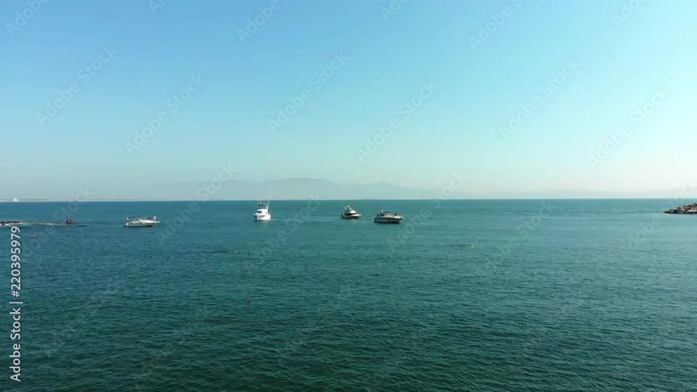 Boats on Ensenada beach Mexico Boats on Ensenada beach Mexico