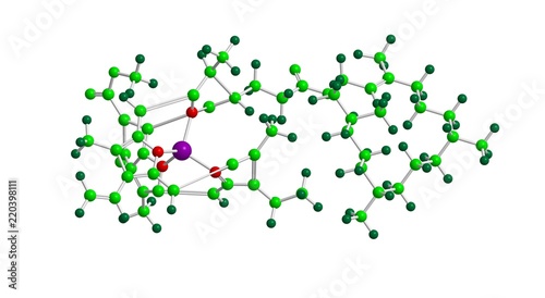 Molecular structure of Chlorophyll A, 3D rendering