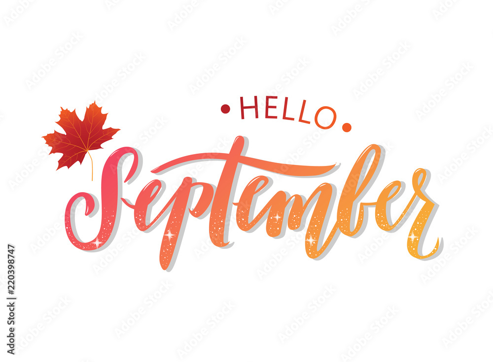'Hello september' poster/banner design
