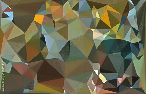 Polygonal drawing on canvas. Abstract geometric modern art. Triangles texture background.