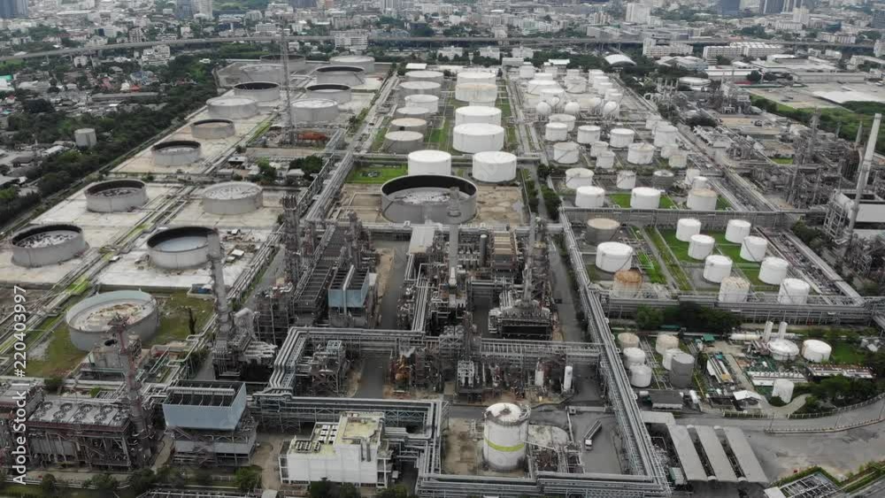 Oil refinery production at Bangkok Port Thailand. Crude Oil Production / Countries of the World - Oil Tank Oil refinery production at Bangkok Port Thailand. Crude Oil Production / Countries of the World - Oil Tank