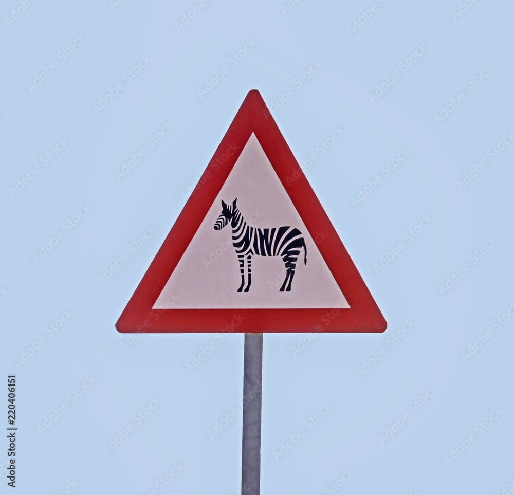 Obraz premium Zebra Warning Sign