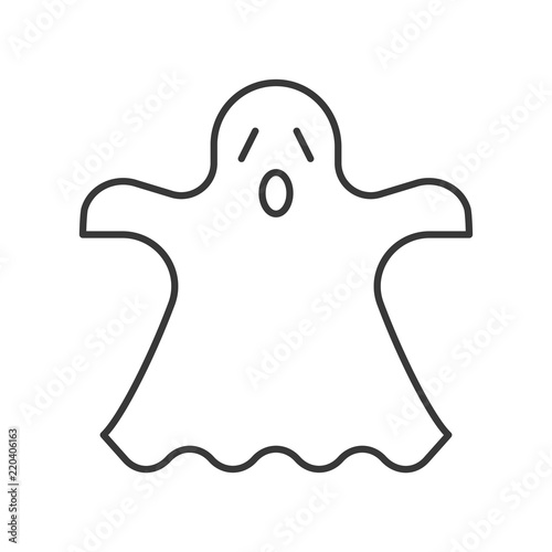 halloween character, haunt ghost character icon, editable stroke
