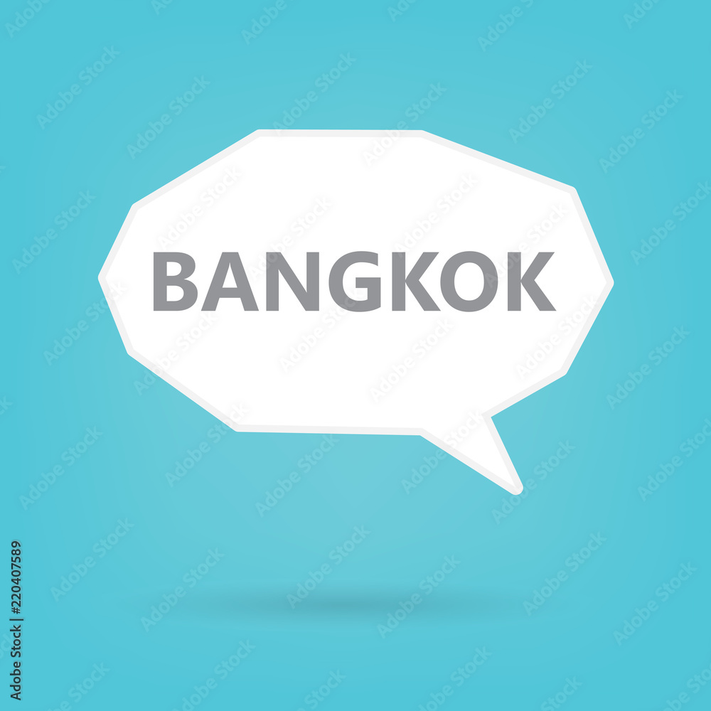 Bangkok on a speech bubble- vector illustration Bangkok on a speech bubble- vector illustration