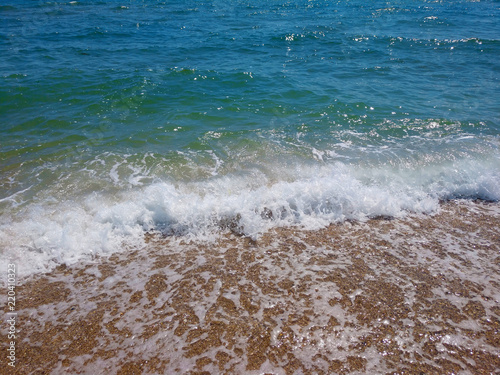 Waves on the shore of the black sea.