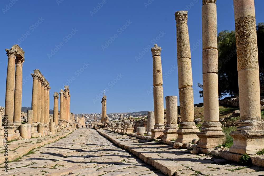 Roman Ruins of Jerash , Ancient Roman city of Gerasa of Antiquity , modern Jerash, Jordan