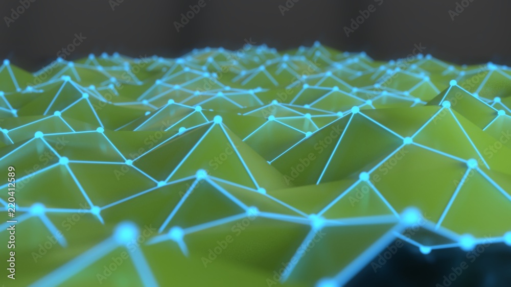 Obraz premium Abstract network of backgorund, 3d rendering