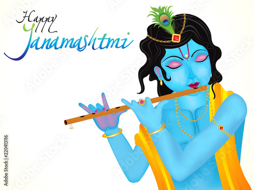 abstract artistic krishna janamashtmi background