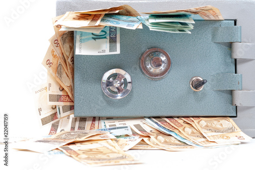 Safe with money