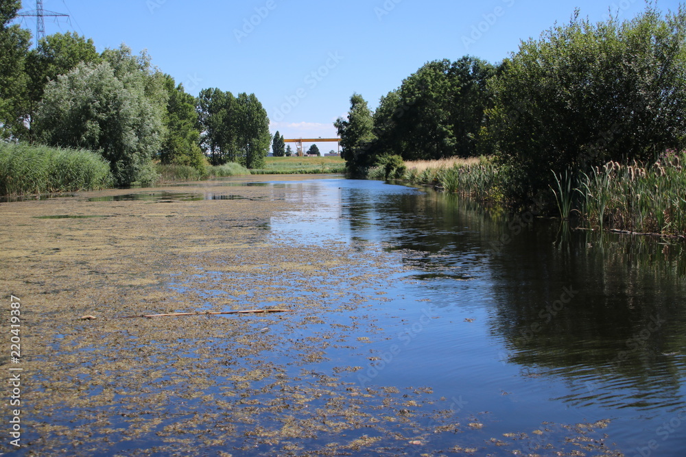 Water in the recreation area Park Hitland in Nieuwerkerk aan den IJssel in the Netherlands Water in the recreation area Park Hitland in Nieuwerkerk aan den IJssel in the Netherlands