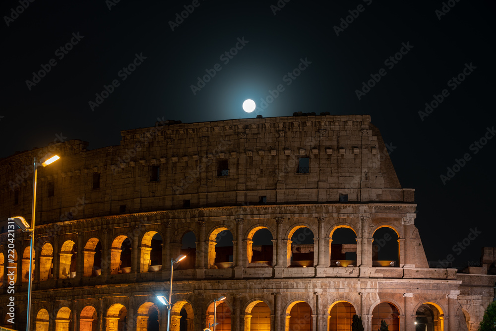 Rome, Italy showing ancient rome at day and night from colloseum to vatican