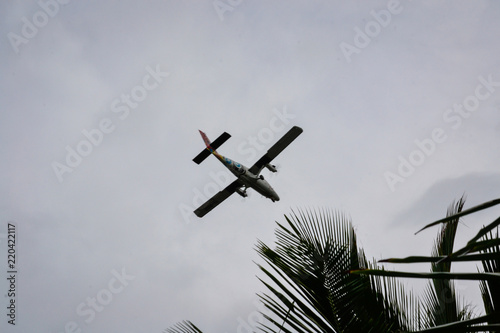 small plane flying low
