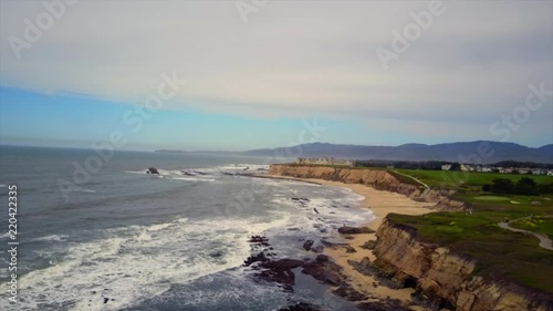 Wallpaper Mural Aerial Footage of the stunning coastal cliffs of Half Moon Bay near San Francisco Bay Area California USA Torontodigital.ca