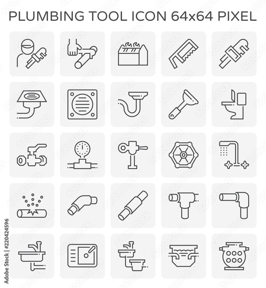 Fototapeta premium plumber plumbing icon