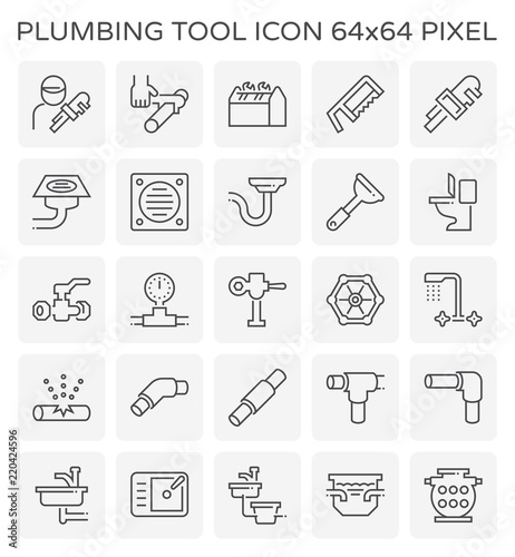 Fototapeta Naklejka Na Ścianę i Meble -  plumber plumbing icon