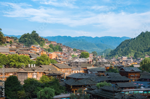 Qian Hu Miao Zhai Daytime Village Landscape, Ancient Chinese Cultural Location
