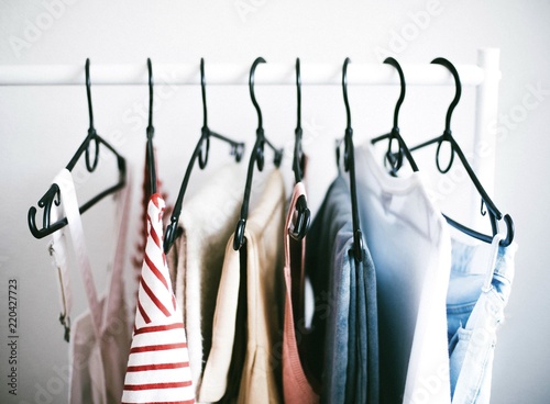 Interior Design.  clothes hanging on a hanger