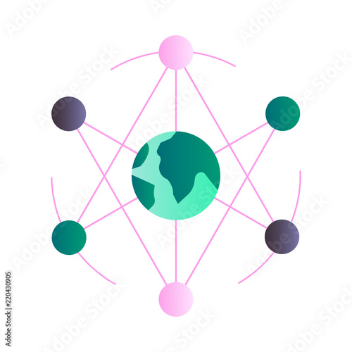 Networking gradient illustration