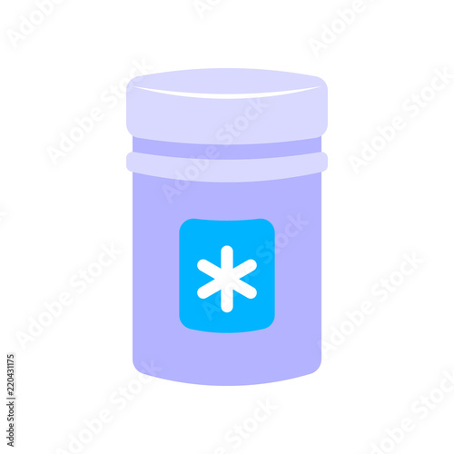 Pill container icon isolated on white. Vector illustration