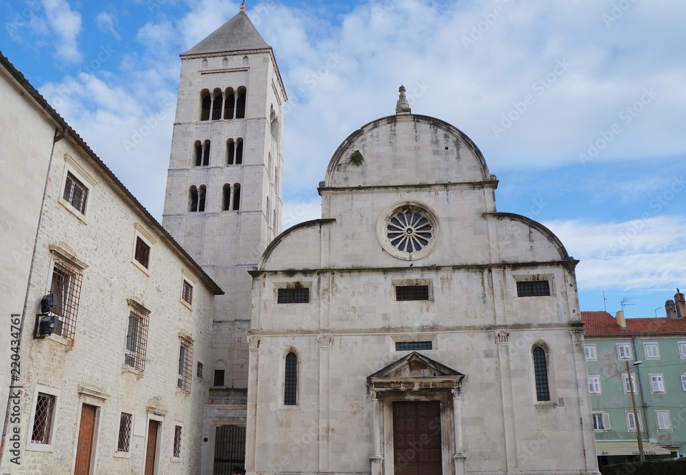 Benedictine Monastery of St. Mary in Zadar built in 1066 and  church of St. Mary on the east  of ancient Roman Forum