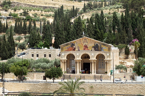 Obraz na plátne The temple of all nations in Jerusalem at the foot of the olive grove garden