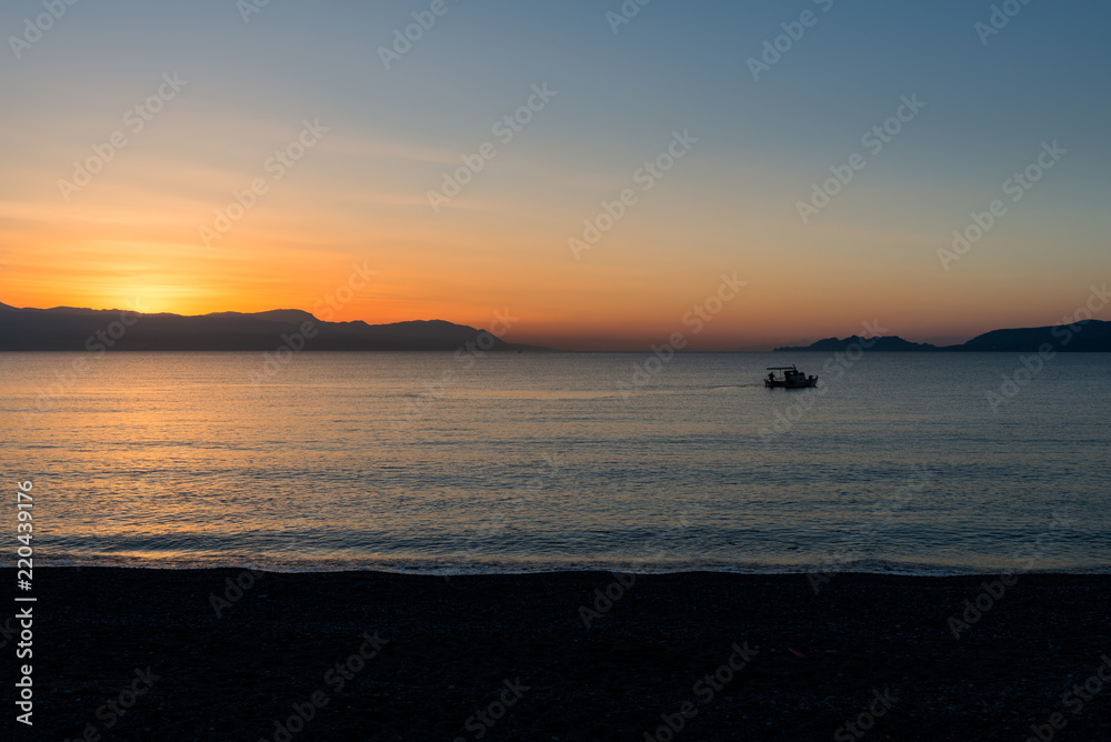 Sunset at Loutraki in Greece Sunset at Loutraki in Greece
