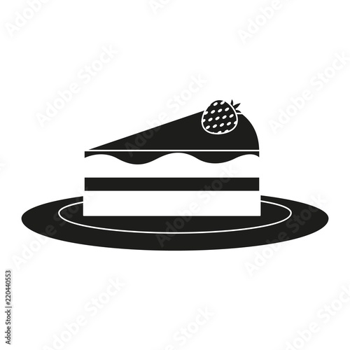 A piece of cheesecake icon panna cake