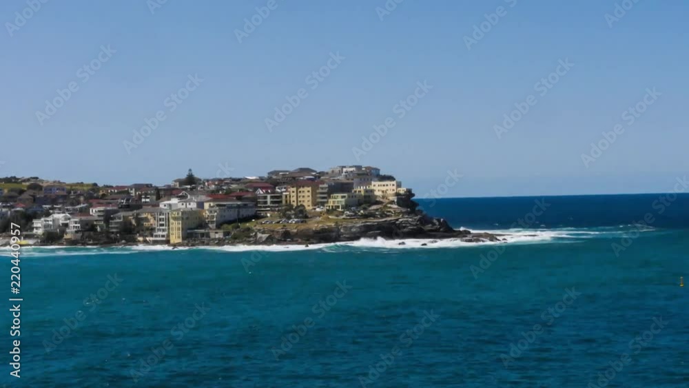 Edge of Bondi Beach bay, Timelapse, Sydney, Australia