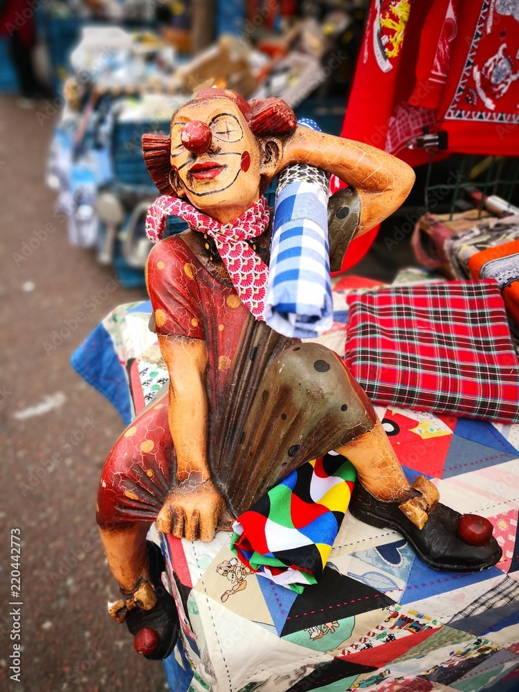 Clown in an Amsterdam Local Market 