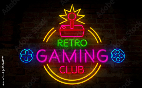 Gaming retro neon