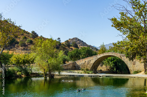 Alte venezianische Brücke über den Megalopotamos, nahe Preveli, Kreta
