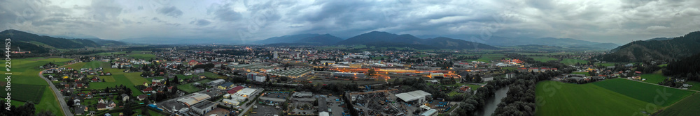 Drone view on the Austrian city Knittelfeld