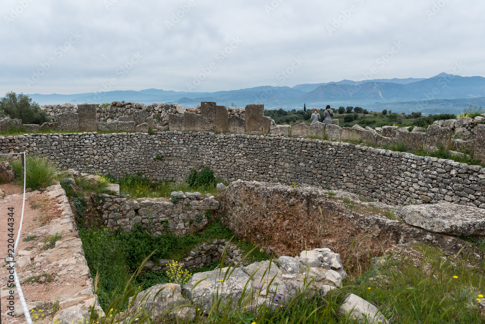 Mycenae archaeological site in Greece