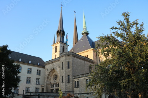 View to Cathedral of Our Lady in Luxembourg, Luxembourg
