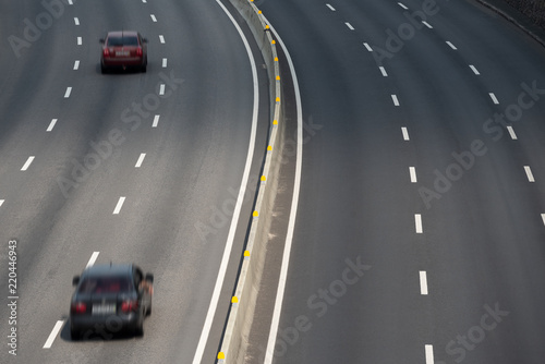 High speed road with several lanes for cars © Oleksandr Kotenko